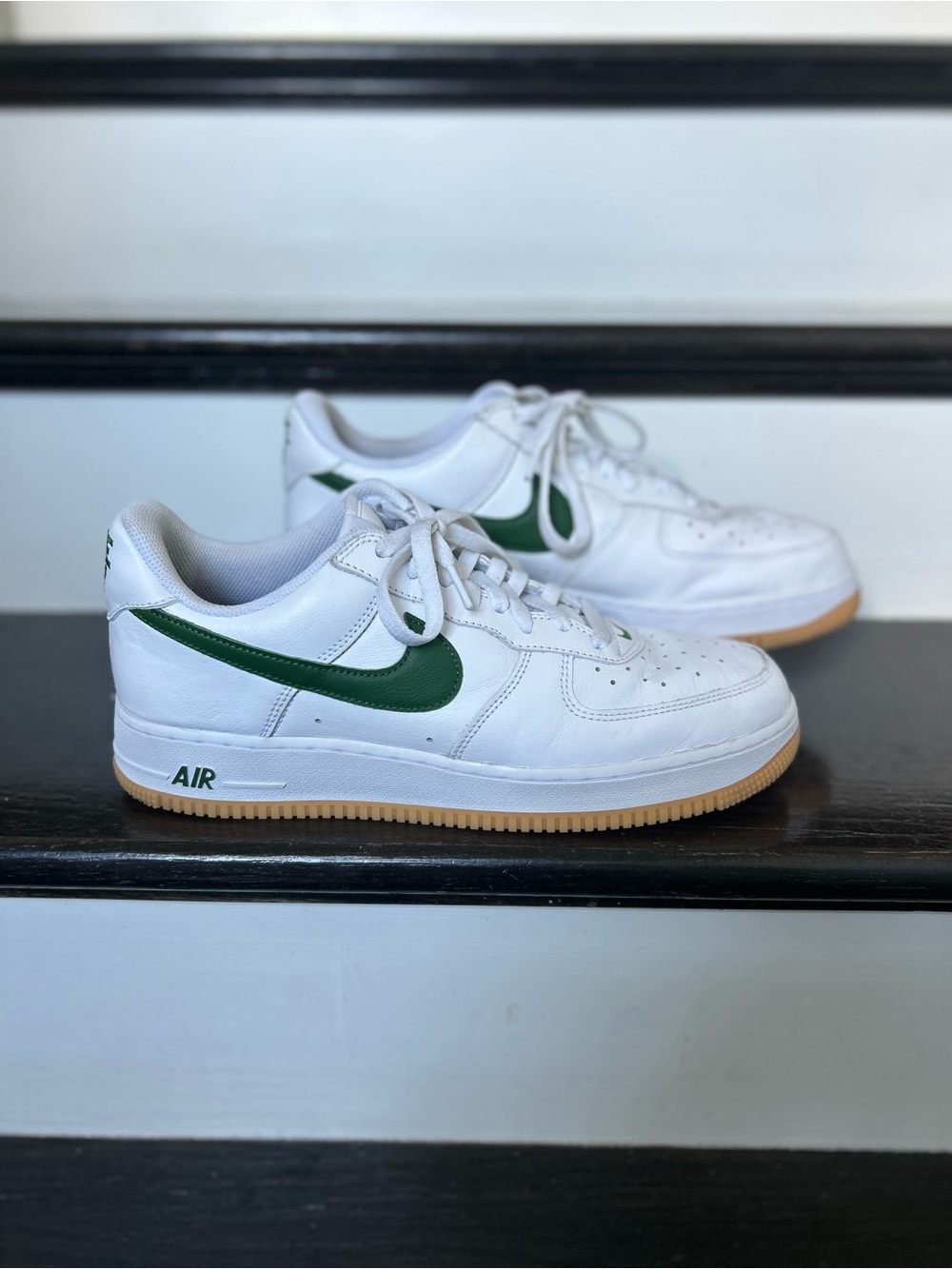 Nike Air Force 1 Men's 11.5 Low Green Swooshes FD7039-101 sneaker
